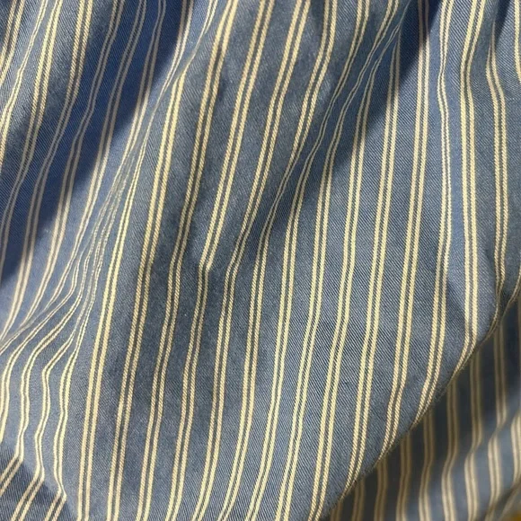 Periwinkle striped peplum top sz XXL - Picture 3 of 4